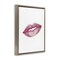 Stupell Industries Feminine Pink Lips Glam Floating Frame, design by Christine Simpson Art